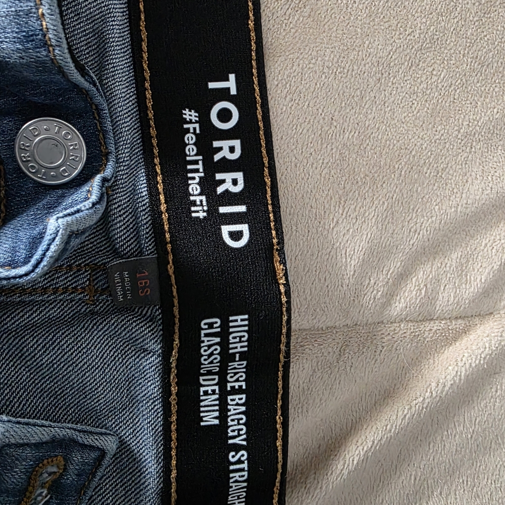 Torrid High-Rise Baggy Straight Jeans - Classic Denim